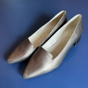 Anne Klein Metallic Silver Flats